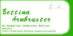 bettina armbruster business card